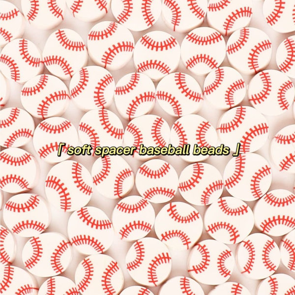 200 Stk Baseball Perler Sport Ball Beads Clay Bead