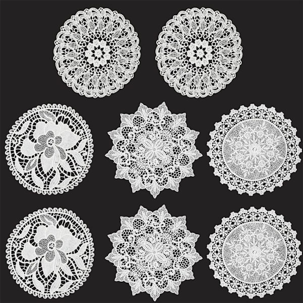 8kpl Lace Coasters Set SET SET