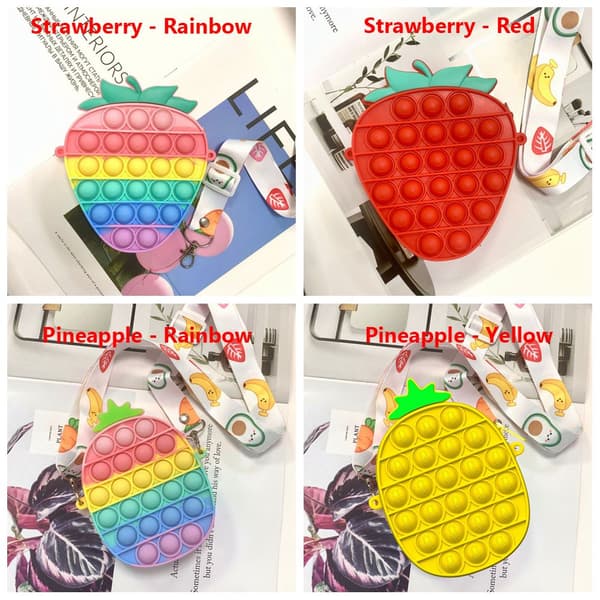 Axelväska Fidget Toy Rainbow Octopus