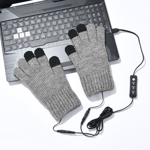 Lämmitettävät hanskat Knit Gloves GREY grey