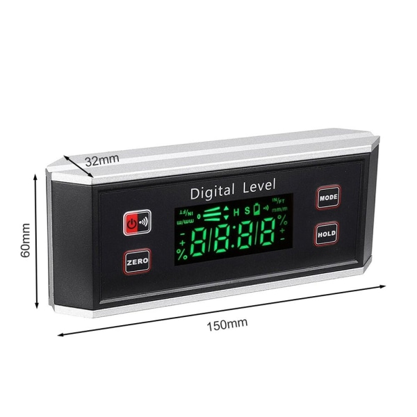 Digital vinkelmåler Tester Inclinometer Level Box