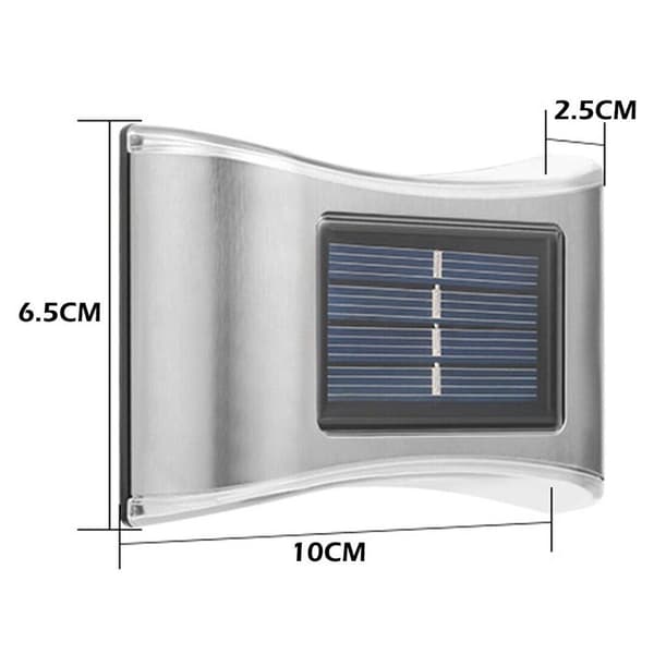 Solar Vägglampa LED-lampor VIT VIT White