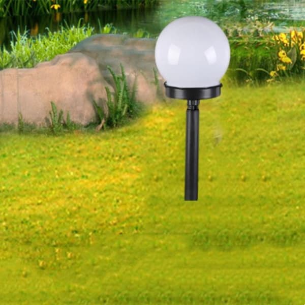 2stk Garden Globe Lamper Solar Light HVIT LYS HVIT LYS white light