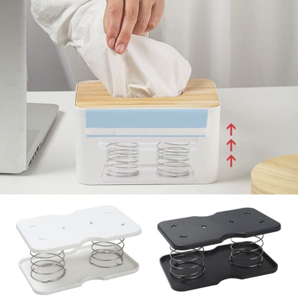 4 stk Papirhåndkleboks Springholder Tissue Box Spring Support 4pcs white