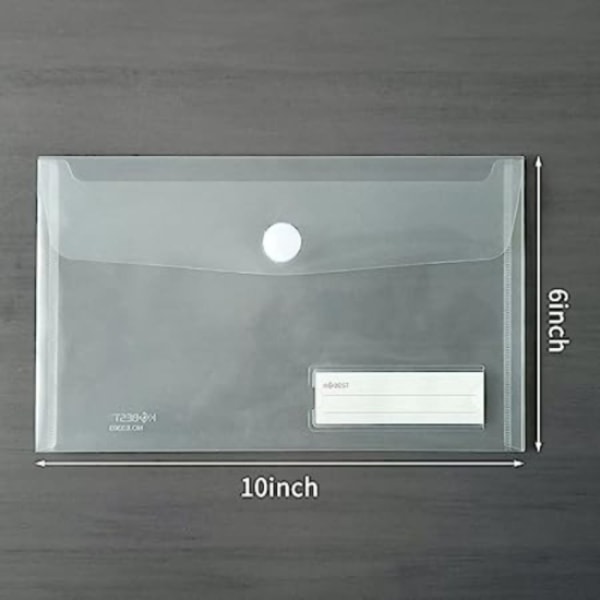 12 kpl Label Pocket Clear Envelopes Organization