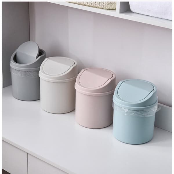 Mini Desktop Bin Liten papperskorg VIT white