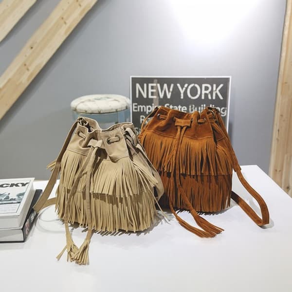 Crossbody Kukkaro Kangaskassi RUSKEA Brown
