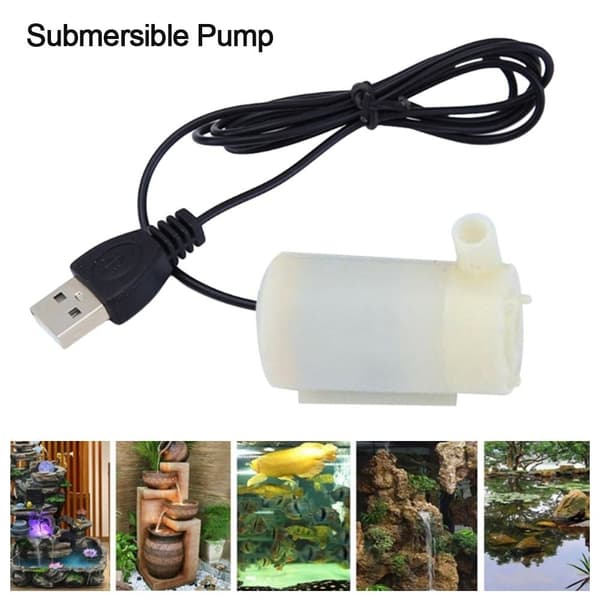 2 stk DC 5V nedsenkbar pumpe HVIT White