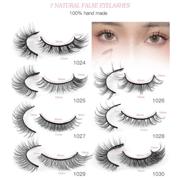 10 par Manga Lashes Lösögonfransar