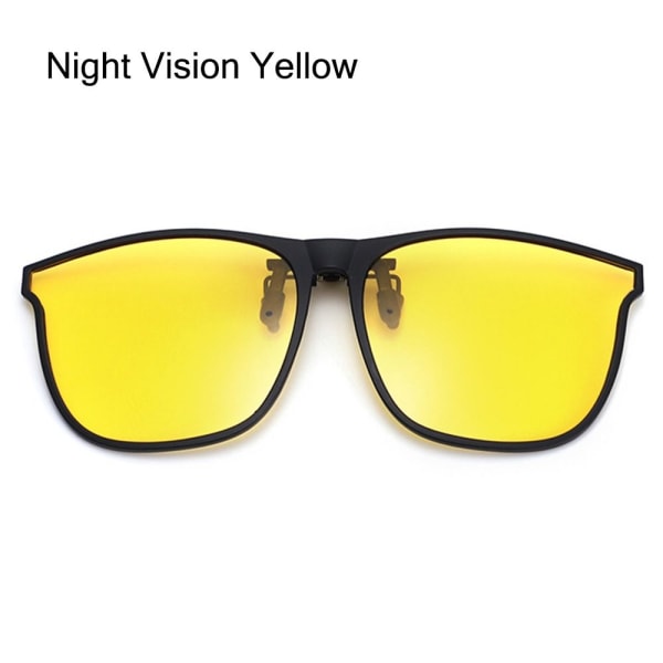 Polariserad Clip On Solglasögon Herr Bilförare Goggle NATT Night Vision Yellow