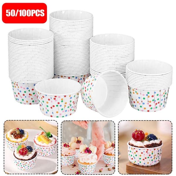 50/100st Cupcake Paper Cups Cupcake Wraps 100ST 100PCS