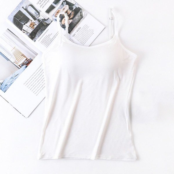 Spaghetti Strap Väst Basic Väst VIT XL white XL