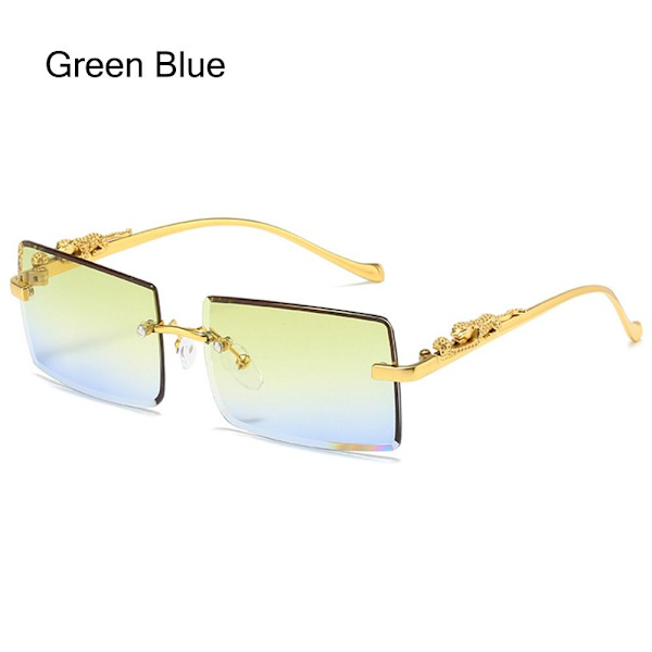 Suorakulmio aurinkolasit Ocean Lens aurinkolasit VIHREÄ SININEN VIHREÄ Green Blue