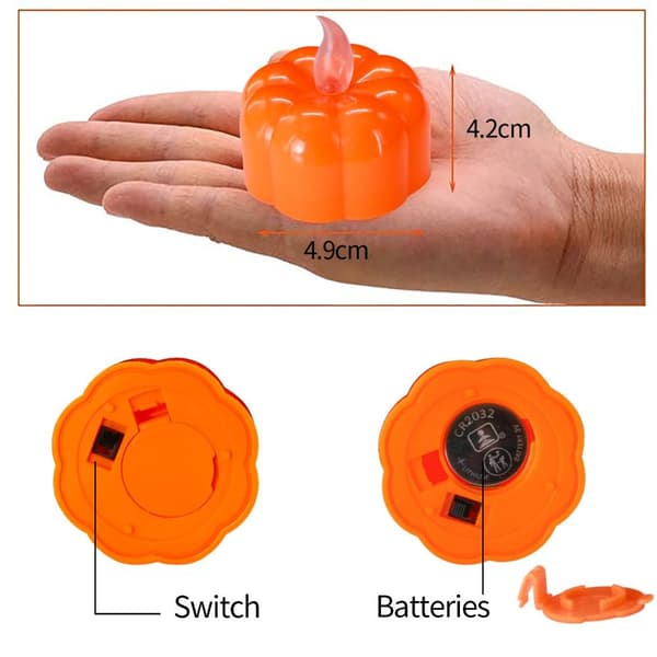 12 kpl LED Pumpkin kynttilänvalo 2 2 2