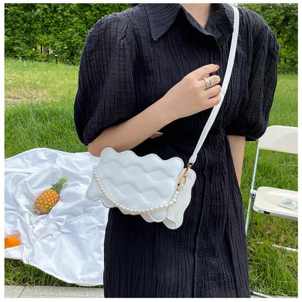 New Wave Pattern Dametaske One Shoulder Bag GRØN green