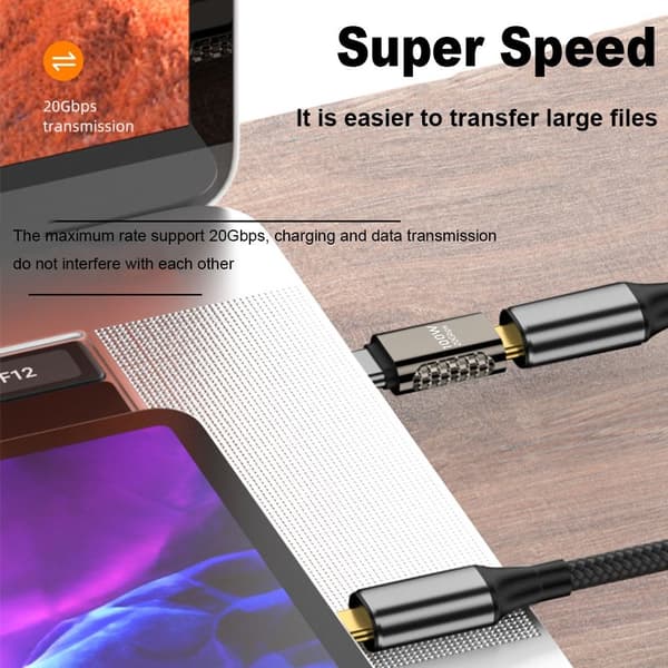 Omvandlare Typ C till USB C Adapter MIDDLE BEND MIDDLE BEND Middle Bend