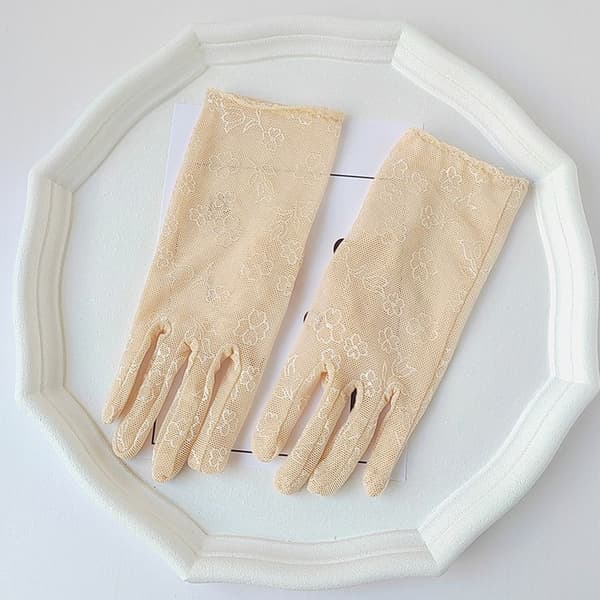 Solbeskyttelseshansker Korte hansker BEIGE beige