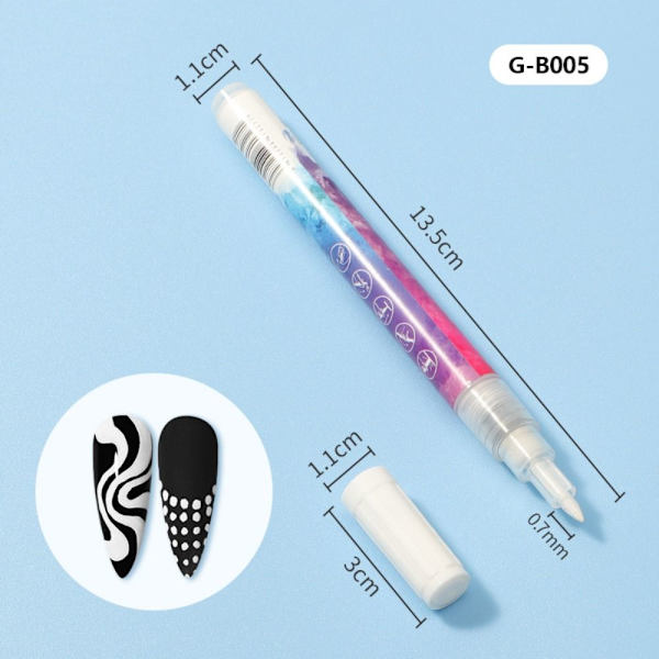Ultra Thin Curve Manicure Marker 3D Nail Art Penne G-B005 G-B005 G-B005