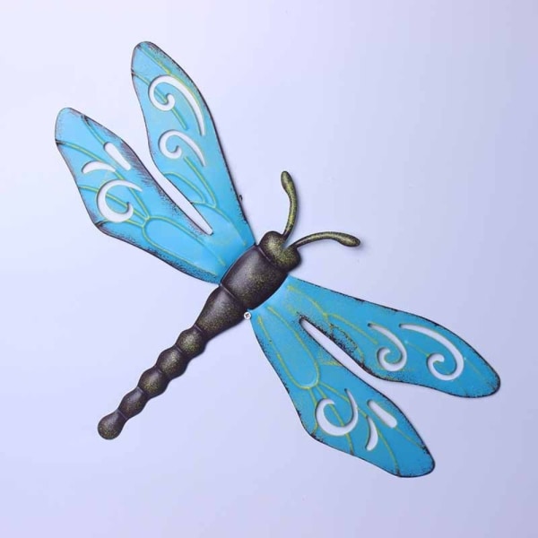 Metal Dragonfly Ornament Vægophæng BLÅ blue