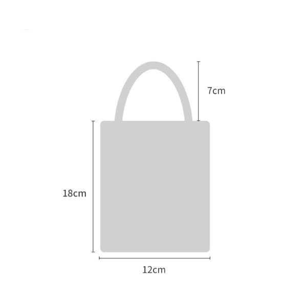 Stickad handväska Knot handledsväska GRÅ grey