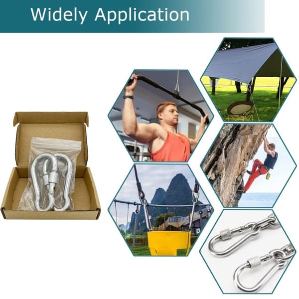 2 STK Carabiner Clips Spring Snap Hook Snap Kroker