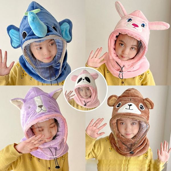 Barn pelsluer Plysj Pullover lue C C C