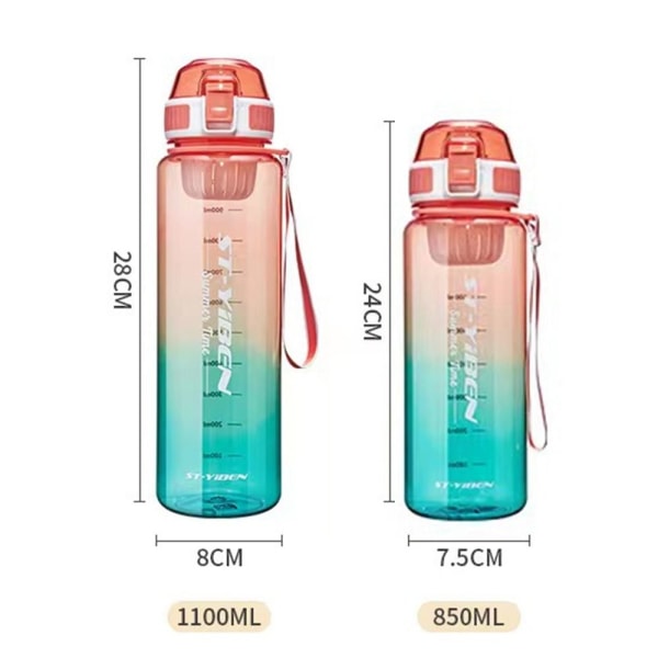 Vattenflaska Studentvattenkopp ORANGE 1100ML 1100ML Orange 1100ml-1100ml