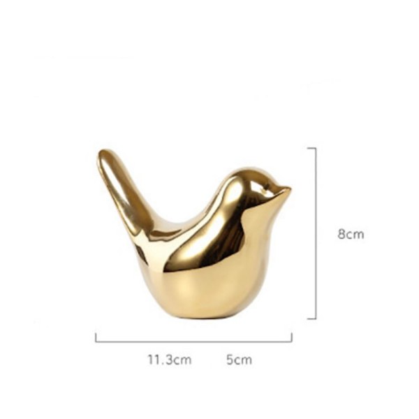 2kpl keraamiset lintukeraamiset koristeet SILVER L silver L