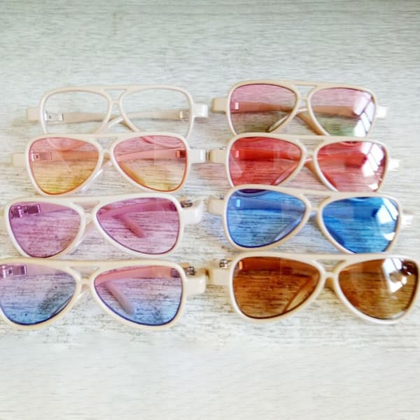 Cute Heart Frame Plush Doll Eyeglasses 2 2 2