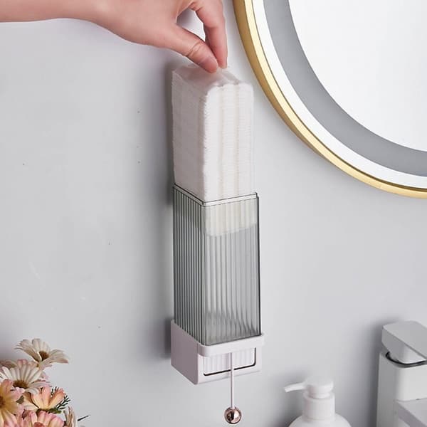 Makeup Bomull Oppbevaringsboks Bomull Pad Dispenser LYS BLÅ light blue