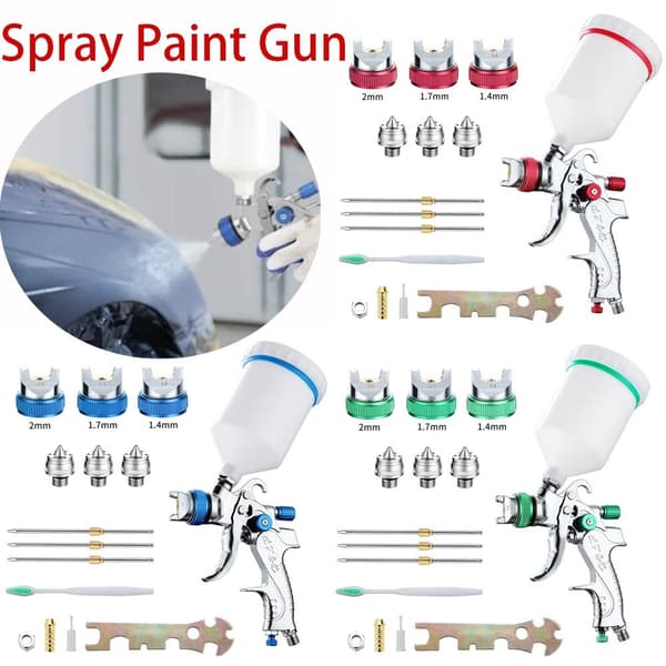 Sprayfärgpistol Färgsprutsats BLÅ Blue