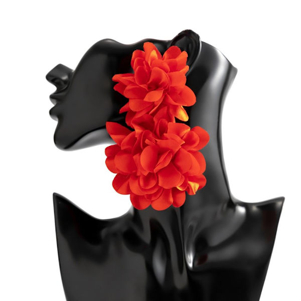 Blomörhänge Drop örhängen RÖDA red