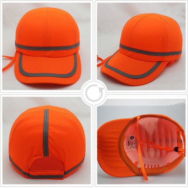 Sikkerhedshjelm baseballkasket ORANGE ORANGE Orange