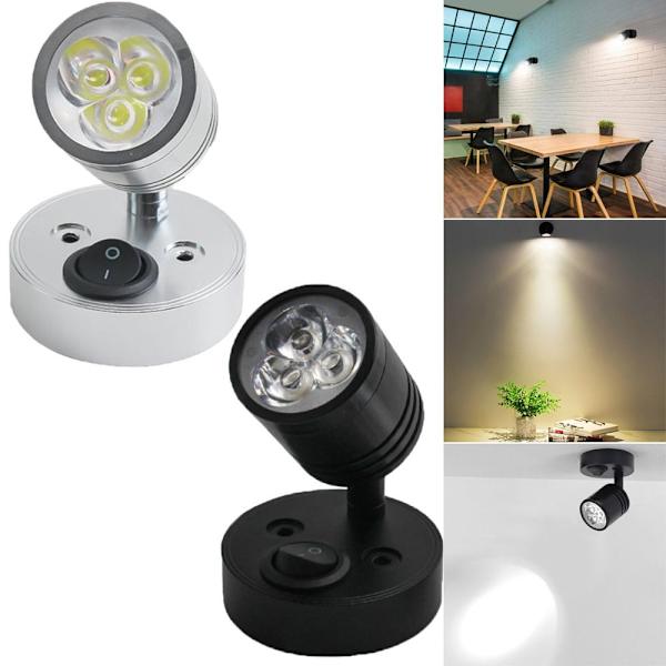 LED Væglampe Camper Van Lys SORT NEUTRAL LYS NEUTRAL LYS Black Neutral Light-Neutral Light