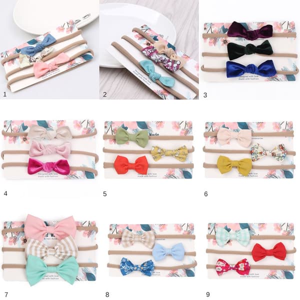 6PCS/1SET Baby Pannband Elastiskt bomull