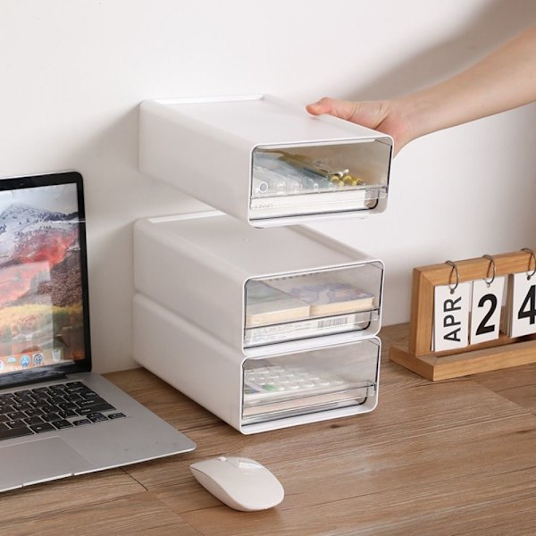 Opbevaringsboks Desktop Organizer WHITE S White S