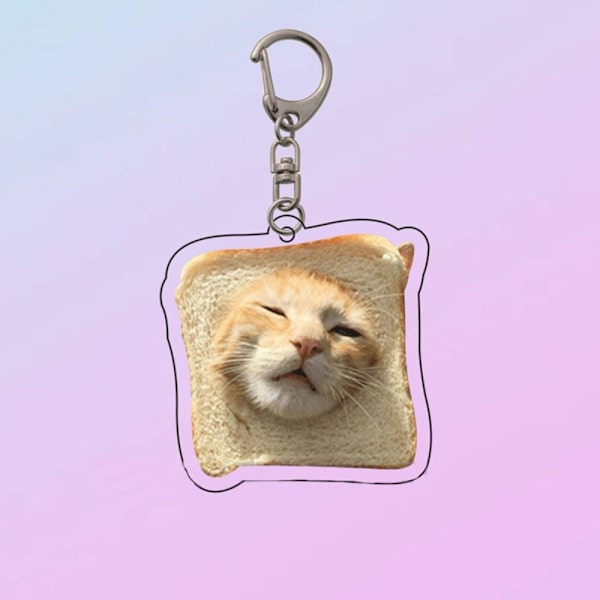 6 stk Toast Cat nøkkelring nøkkelring STIL 4 STIL 4 Style 4