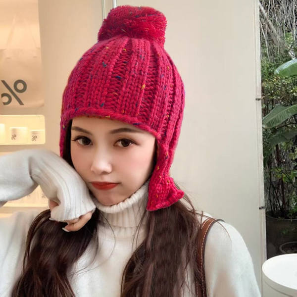 Höstvinterhatt Öronskydd ROSE RÖD Rose Red