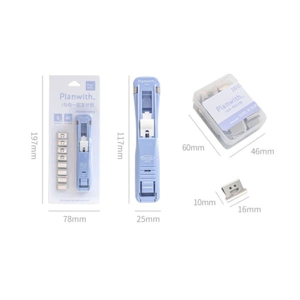 Push Paper Clip Pusher Set WHITE SET WHITE SET White set
