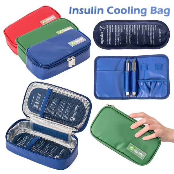 Insulin kjølepose Pillebeskytter blue