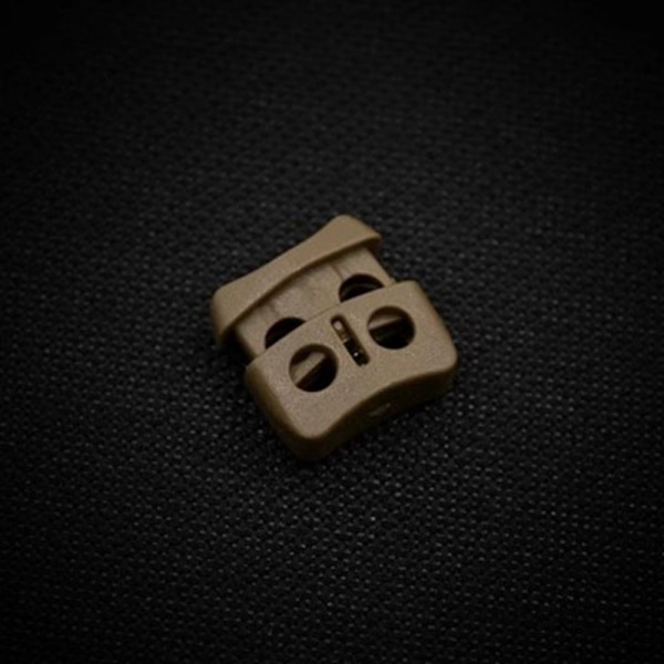 4 stk Fjedersnor Låse Toggle Stopper KHAKI Khaki
