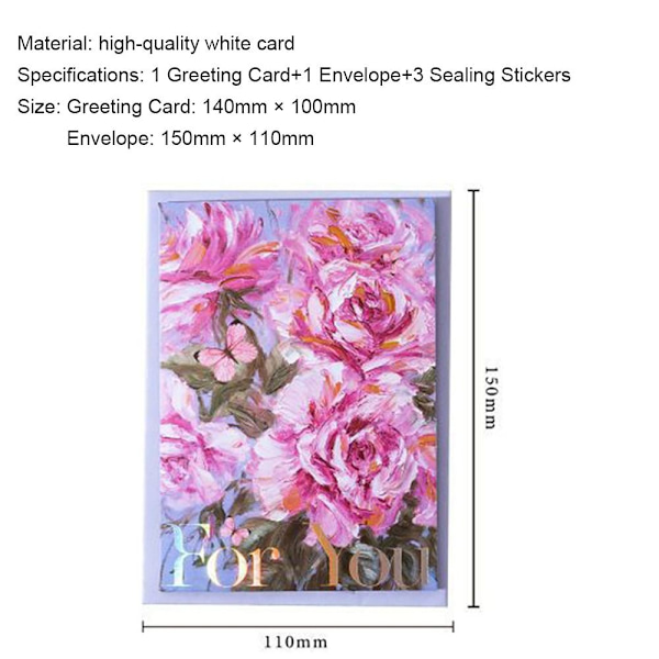 Butterfly Gratulationskort 3D Butterfly Card 5 5 5