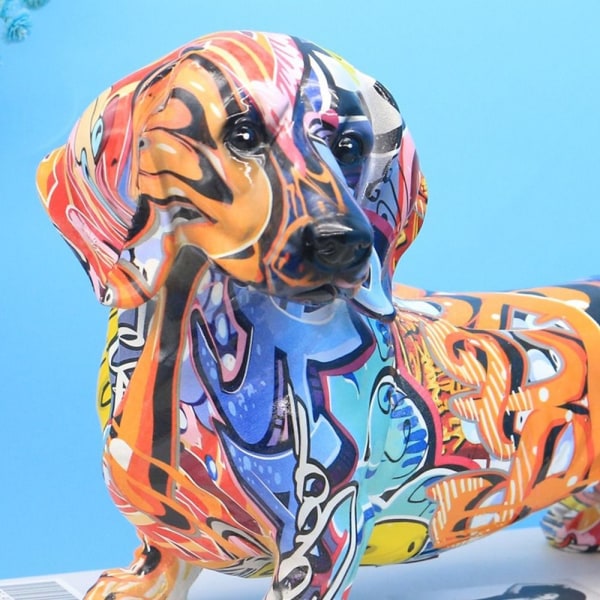 Dachshund Statue Graffiti Dyreskulptur 2 2 2