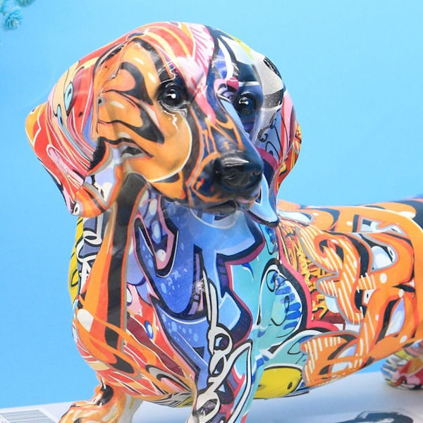 Mäyräkoirapatsas Graffiti Animal Sculpture 3 3 3
