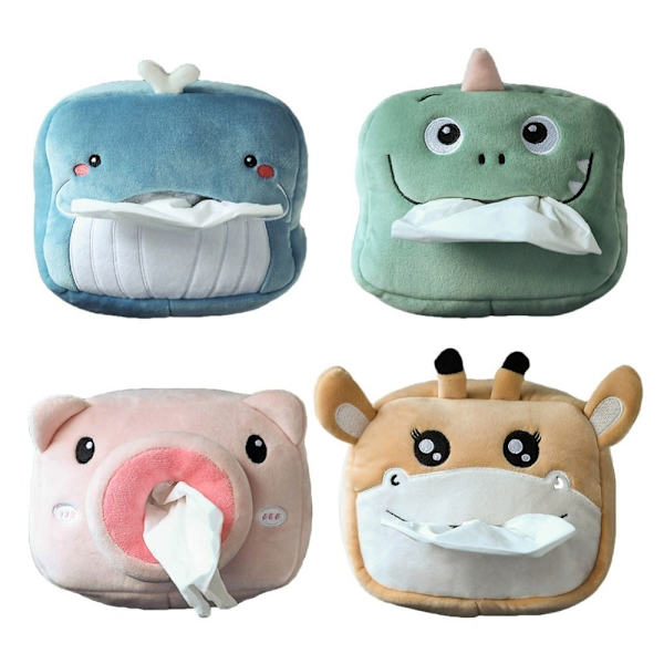 Grønn Dinosaur Tissue Box Cartoon Paper Serviettetui 2 2 2