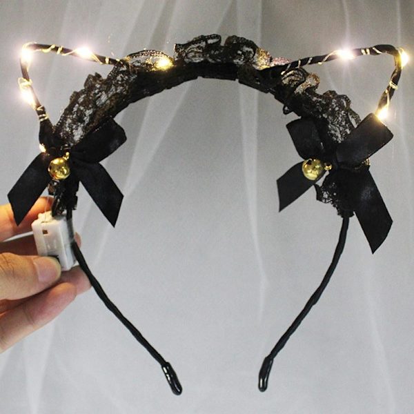 LED Feather Wreath Crown Pandebånd 3 3 3