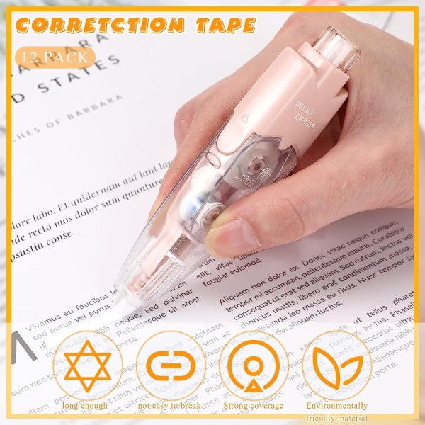 Retractable Correction Tape Øjeblikkelige rettelser Blå