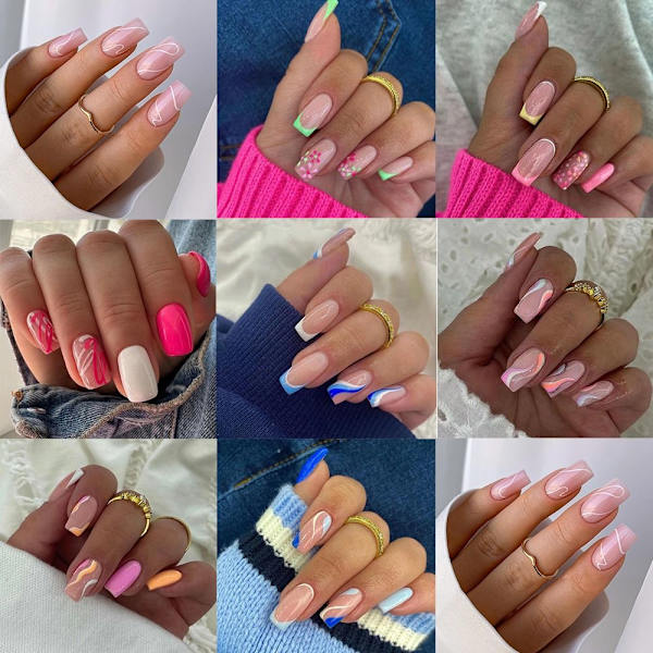 24st False Nails Long Square JP2523 JP2523 JP2523