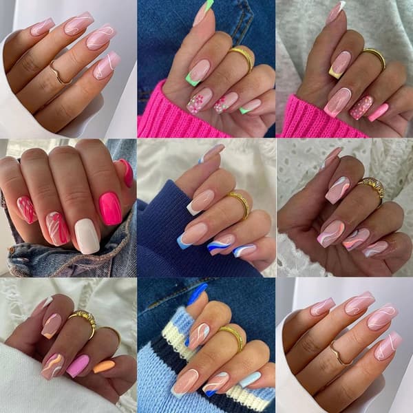 24stk False Nails Long Square JP2531 JP2531 JP2531