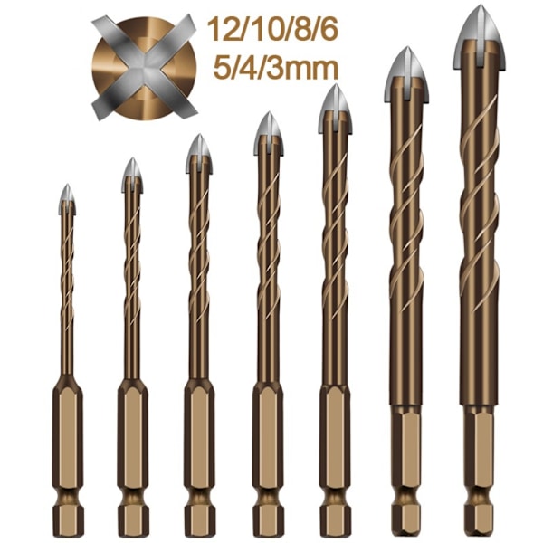 Kryds Hexagon Fliser Bor Kryds Fliser Bor 8MM